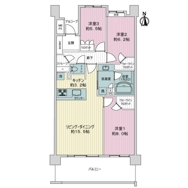レクセル多摩センタ−マ−クレジデンス 間取図