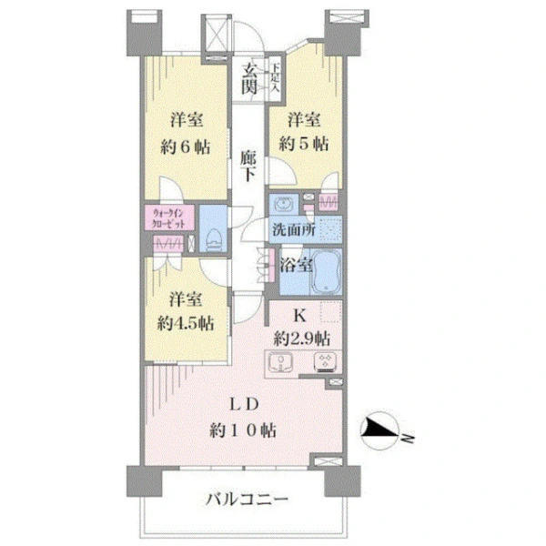 クレストプライムレジデンス　プロムナード七番街 間取図