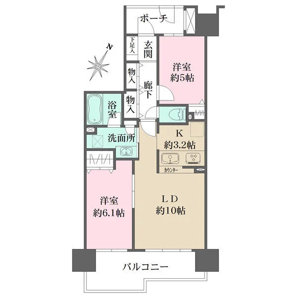 コスモ日暮里シティフォルム 間取図