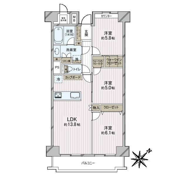 グランロイヤル曳舟 間取図