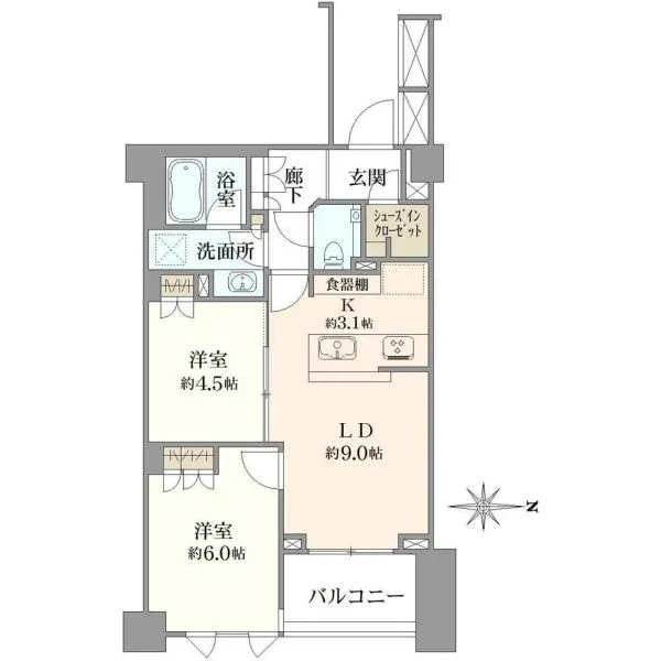 グランツオーベル中野 間取図
