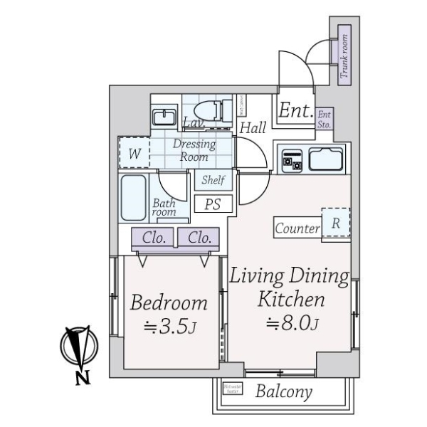 ワコー阿佐ヶ谷マンション 間取図