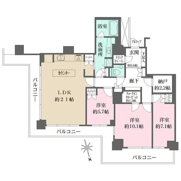 Ｗコンフォートタワーズ　ＥＡＳＴ 間取図