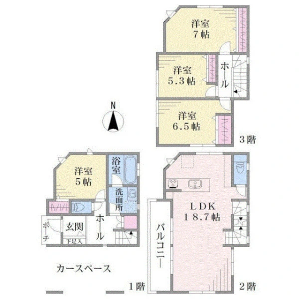 横浜市鶴見区尻手２丁目 間取図