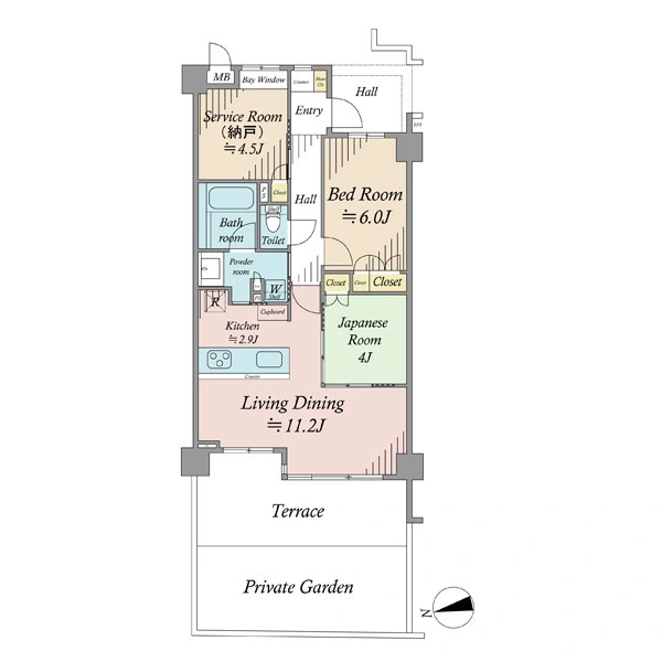 セルアージュ横濱大口リュミエール 間取図