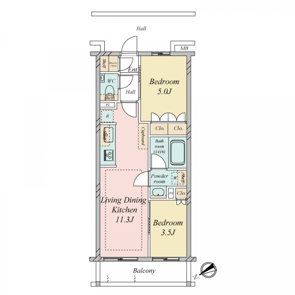 オープンレジデンシア池袋 間取図