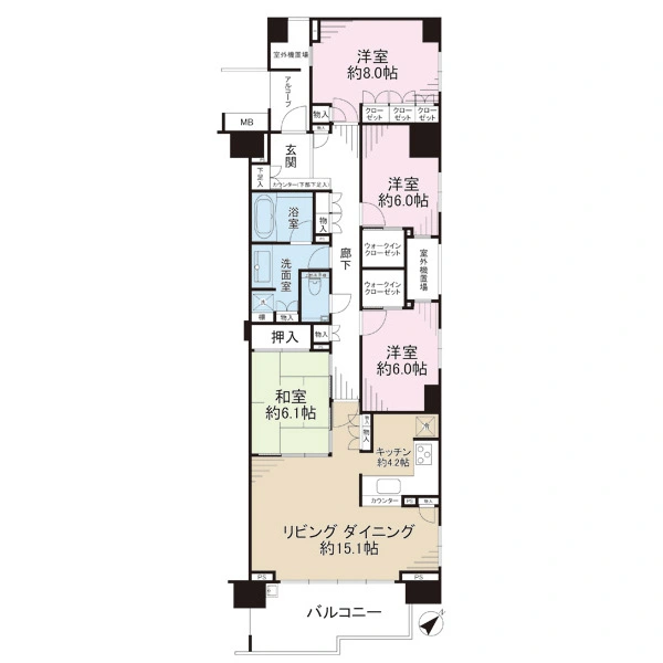 グランドメゾン東戸塚２番館 間取図