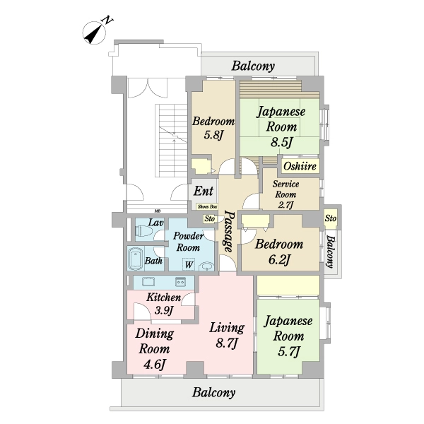 志木ニュータウン中央の森参番街八号棟 間取図