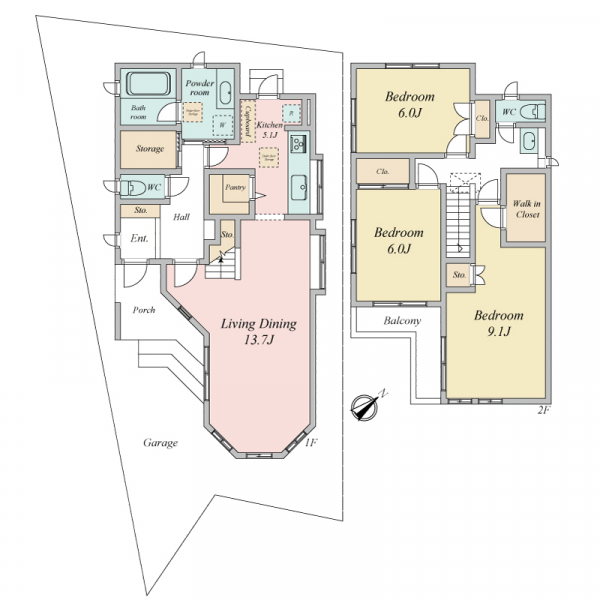柏市松ケ崎 間取図