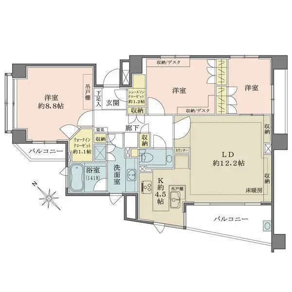 駒場パーク・ホームズ 間取図
