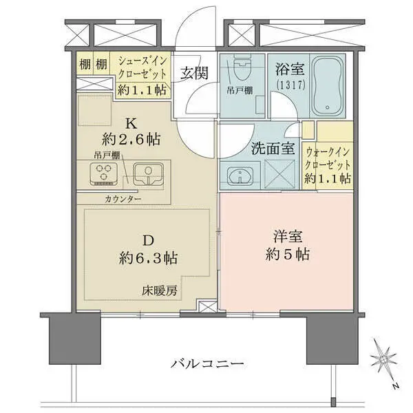 ザ・パークハウス渋谷美竹 間取図