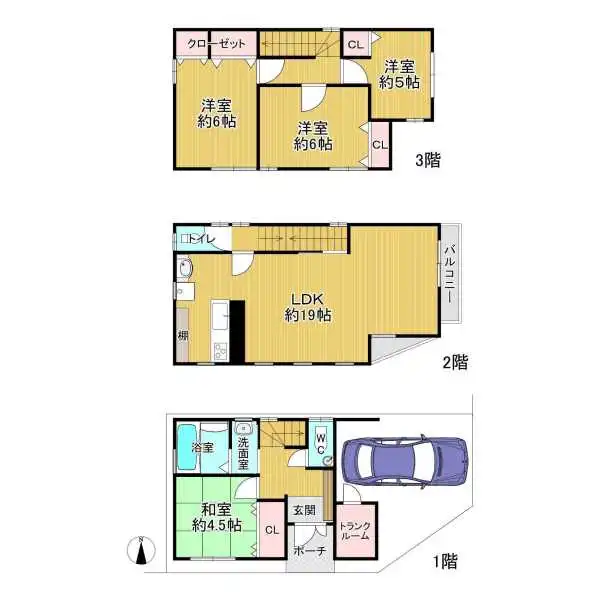 東大阪市若江南町２丁目 間取図