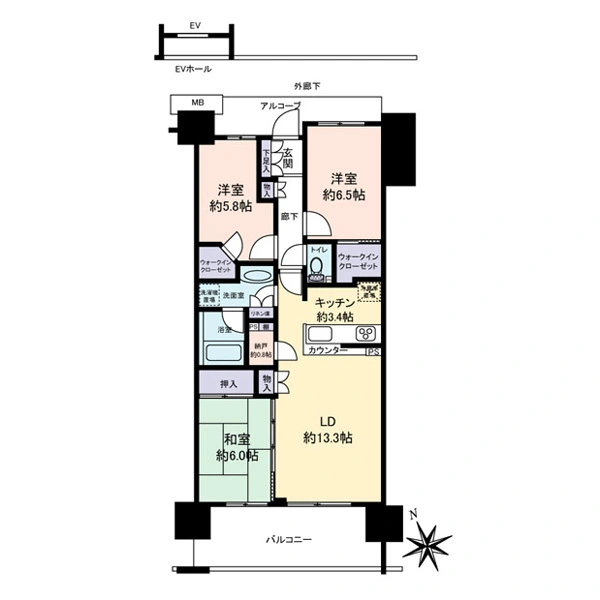 オーベルグランディオ千住大橋 間取図