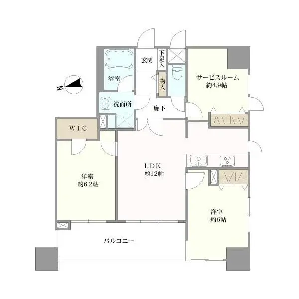 マイキャッスルセンター北ＩＩＩ 間取図