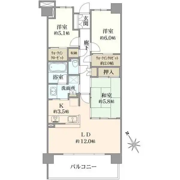 オーベルグランディオ千住大橋 間取図