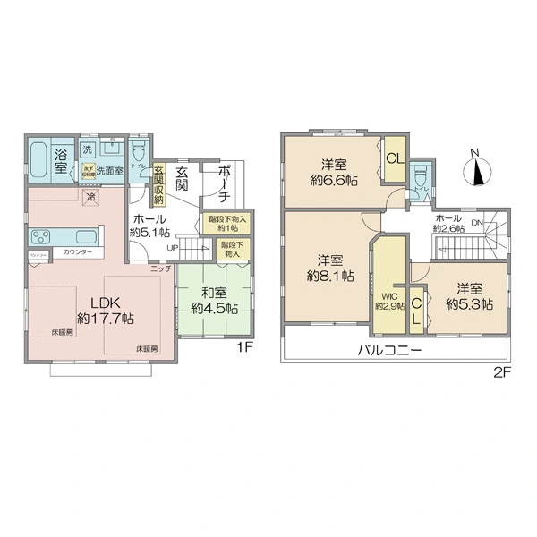 松戸市五香西３丁目 間取図