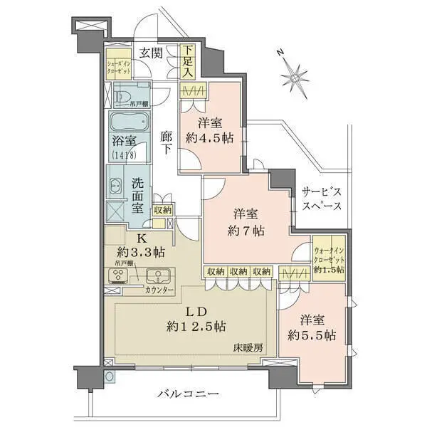プレイスガーデン喜多見 間取図