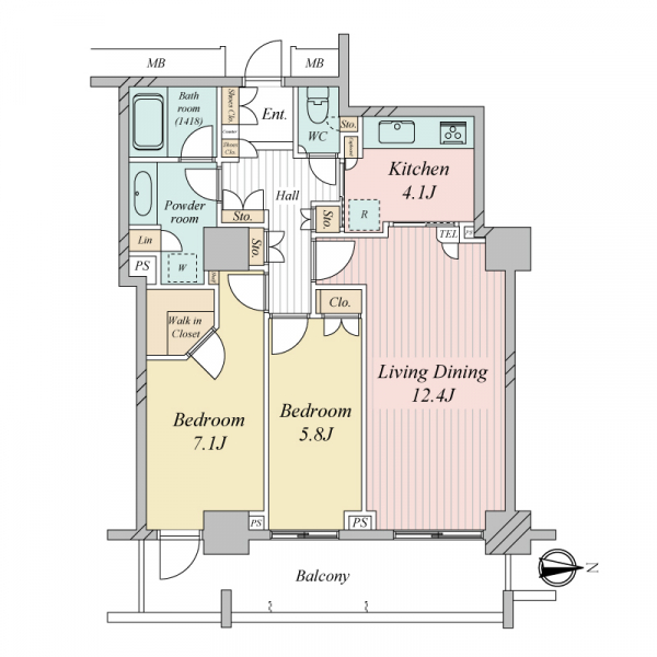 キャナルワーフタワーズウエスト 間取図