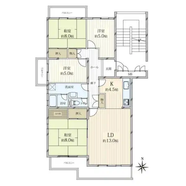 エステート落合１７号棟 間取図