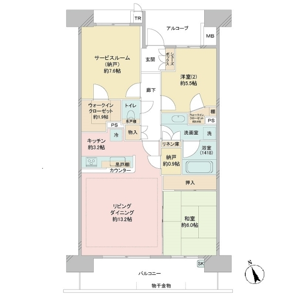 ＭＩＮＡＳＩＡ湘南ライフタウンサウスフォート 間取図