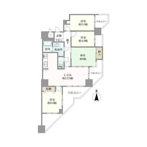サンハウス浄心 間取図