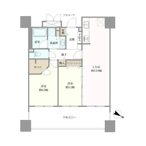 ペルル堂島 間取図
