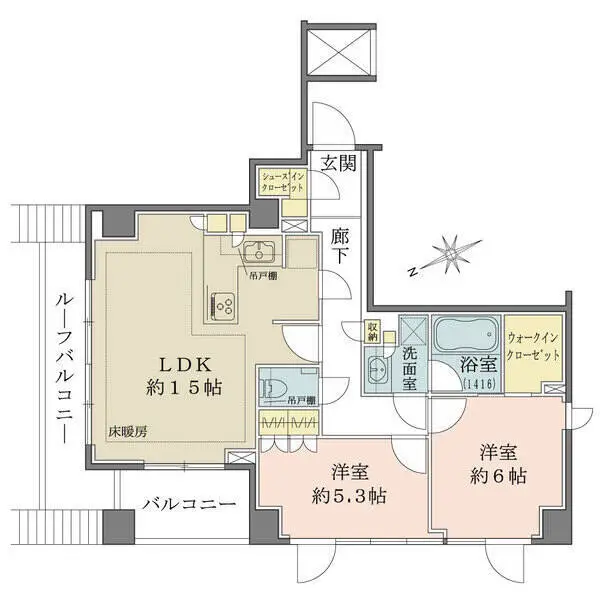 ピアース用賀 間取図