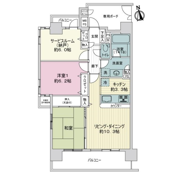 ライオンズシティ御茶ノ水 間取図