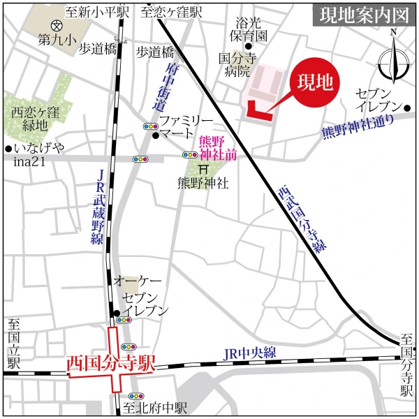 武蔵野レジデンス壱番街 現地案内図