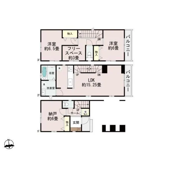 川崎市川崎区藤崎１丁目 間取図(D号棟）