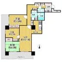 ローレルタワー難波 間取図