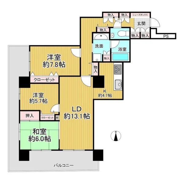 ローレルタワー難波 間取図