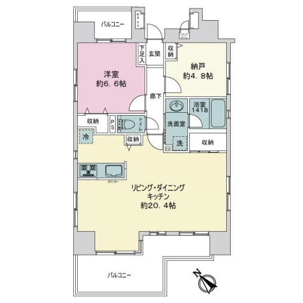 ライオンズマンション新小岩駅前弐番館 間取図