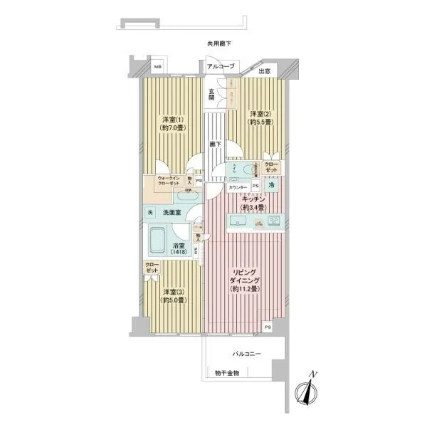 ドレッセ碑文谷 間取図