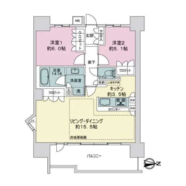 アデニウム新小岩 間取図