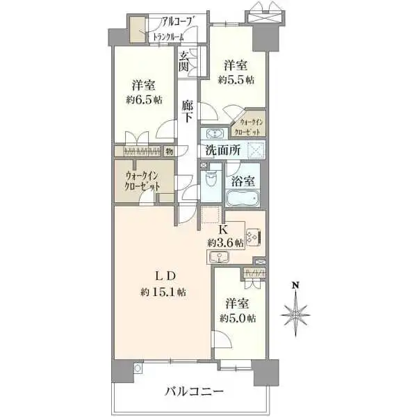 グレーシアパーク調布国領 間取図