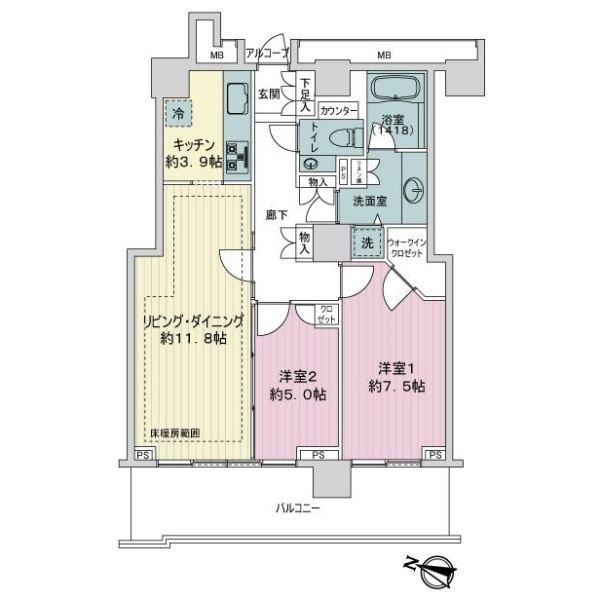 ザ・ヨコハマタワーズタワーイースト 間取図