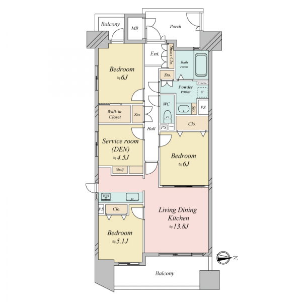 エスリード阿波座 間取図