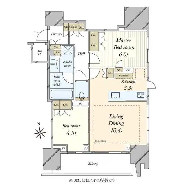 クラッシィスイート・ジオ東麻布 間取図