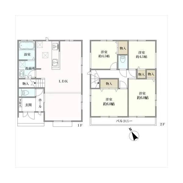 茅ヶ崎市甘沼 間取図