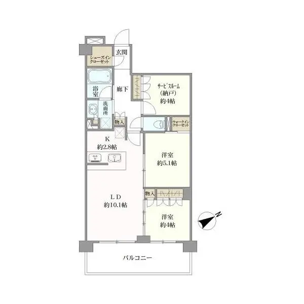 サンクレイドル国立ＩＩ 間取図