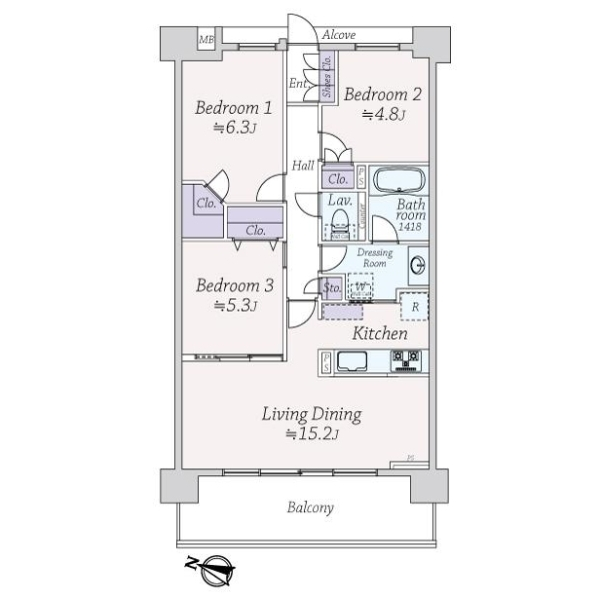 ランドシティ上大岡Ｌｕｘｅ 間取図