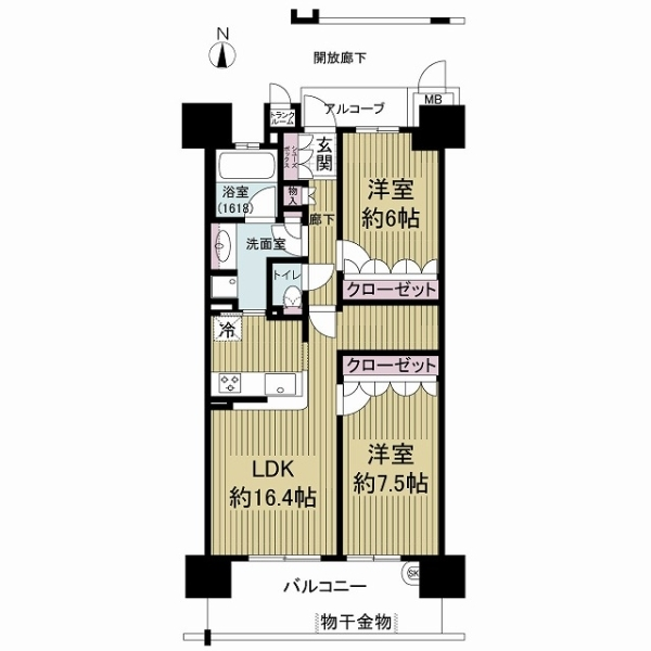 セントプレイス大阪ウィスタリアコート 間取図