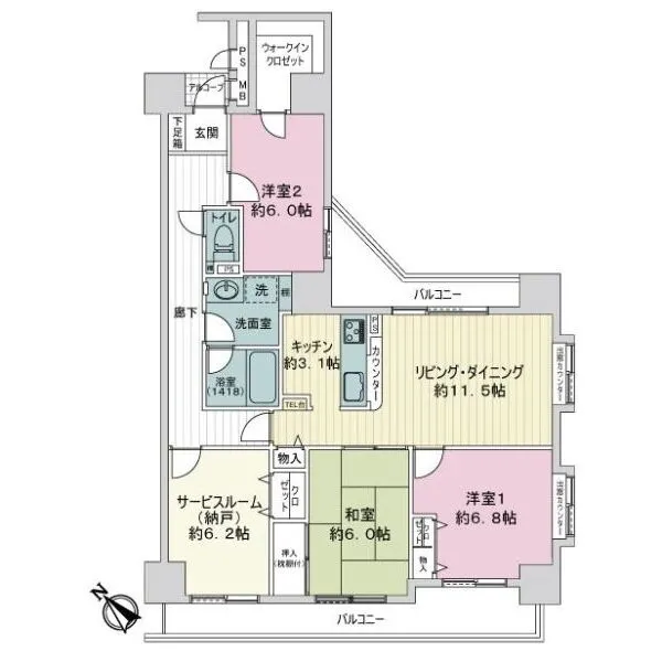 ファミール兵庫 間取図