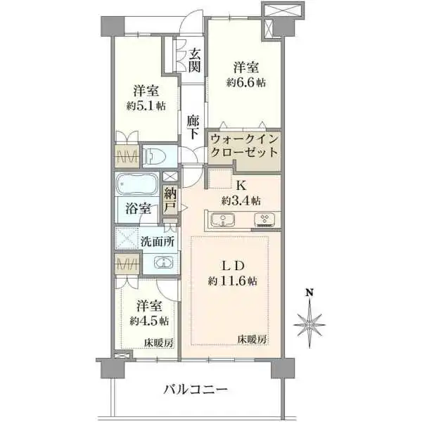 プラウド田無サウスアベニュー 間取図