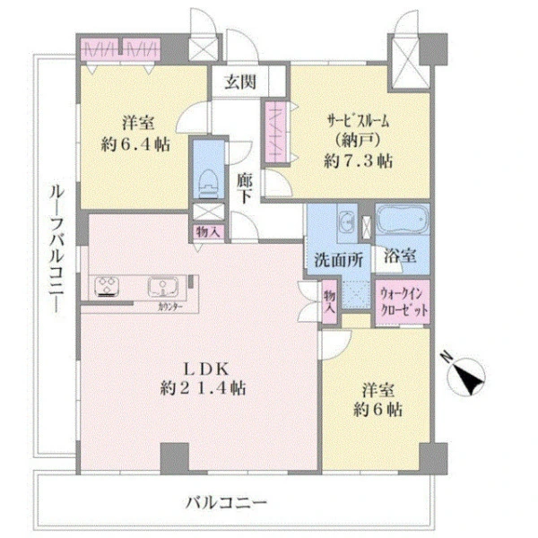 ダイアパレスクロッシングマインド横浜 間取図