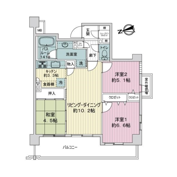 ライオンズマンション浦安シティ 間取図