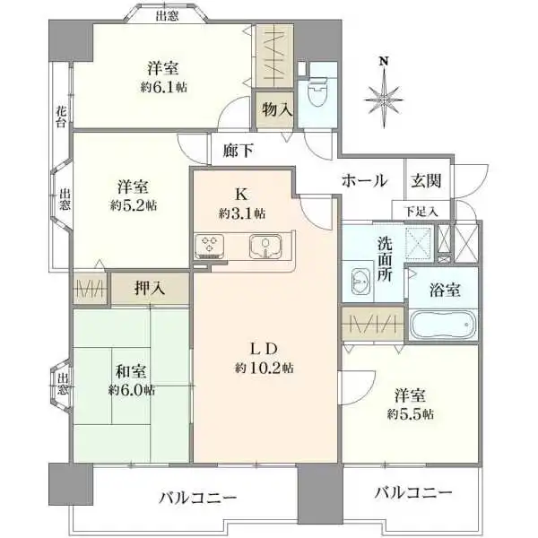 ペルル白壁 間取図