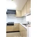 ヨコハマオールパークス　第二街区 ＜キッチン＞家事動線に優れたL字型のシステムキッチンです。※実際の写真に一部修正・CG加工したも・…