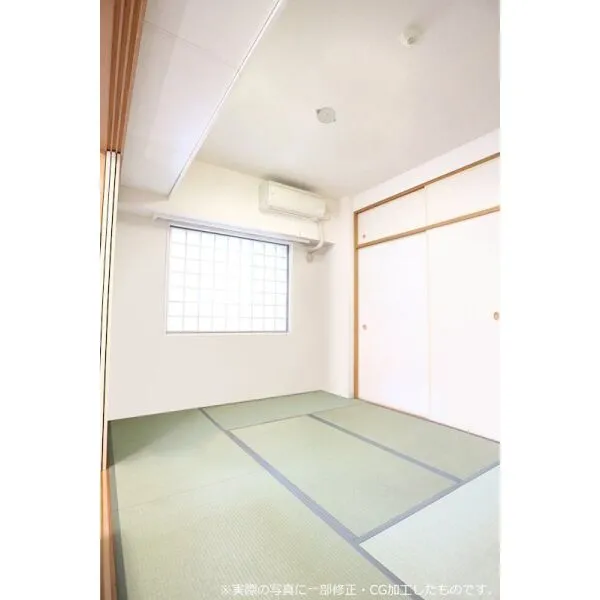ヨコハマオールパークス 第二街区 <和室約6帖>リビングダイニング隣の和室です。※実際の写真に一部修正・CG加工したものです。